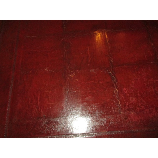 Wood Antique English Mahogany Edwardian Writing Desk For Sale - Image 7 of 12