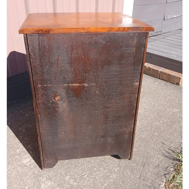 Antique Walnut One Door Wash Stand Commode With Drawer 1870s For Sale - Image 12 of 12