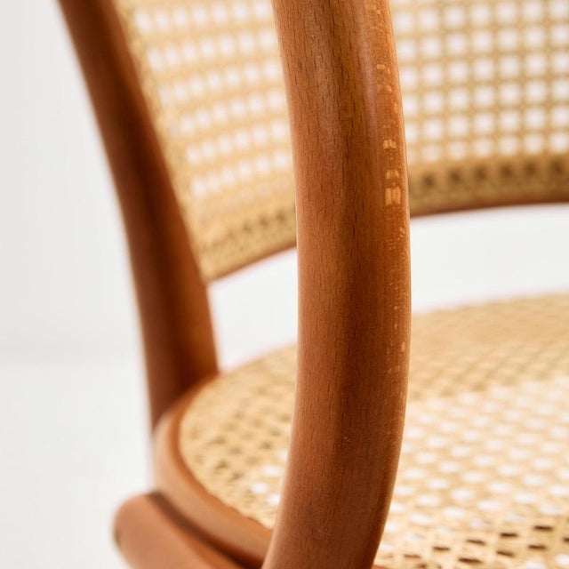 Beech and Rattan Armchair, 1970s For Sale - Image 6 of 18