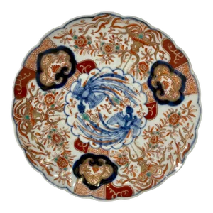 Antique Hand-Painted Imari Plate With Bird Motif From Japan - Circa 1900