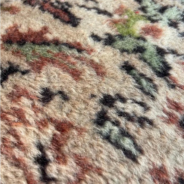 Vintage Handmade Rug Cushion Cover For Sale - Image 9 of 11