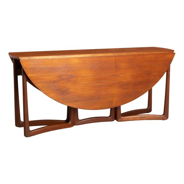 Mid-Century Danish Drop Leaf Dining Table by Peter Hvidt and Orla Mølgaard-Nielsen for France & Søn, 1960s For Sale