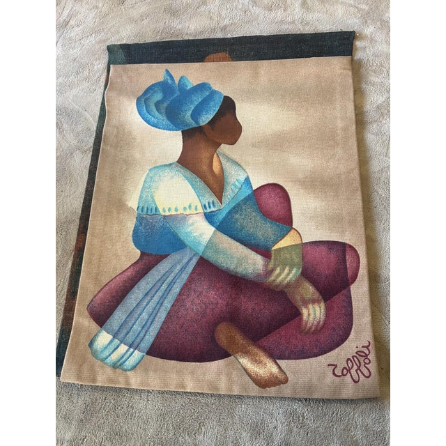 Tapestry by L.Toffoli Mikaela Aubusson, 1980s, in Good conditions. Designed 1980 to 1989 This piece has an attribution...
