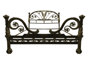 Royal Brass Bed from Castle Property, 1900s