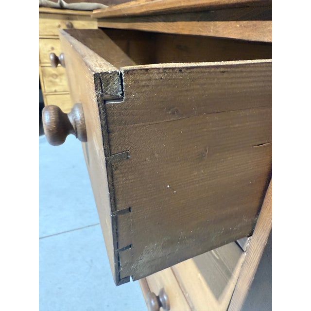 Antique Pine Three Drawers - Chest of Drawers From England For Sale - Image 17 of 18