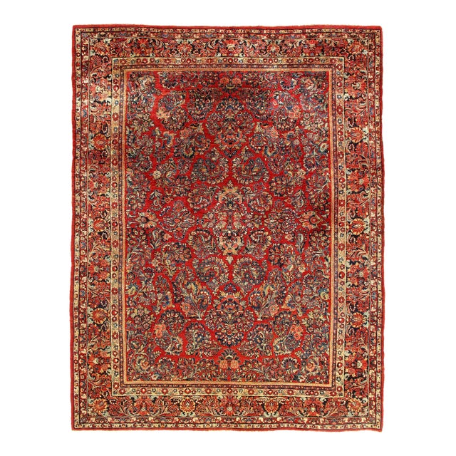 Pasargad DC Hand Knotted Antique Sarouk Rug For Sale