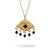Contemporary Sapphire Eye Horizon Onyx Gold Necklace For Sale - Image 3 of 9
