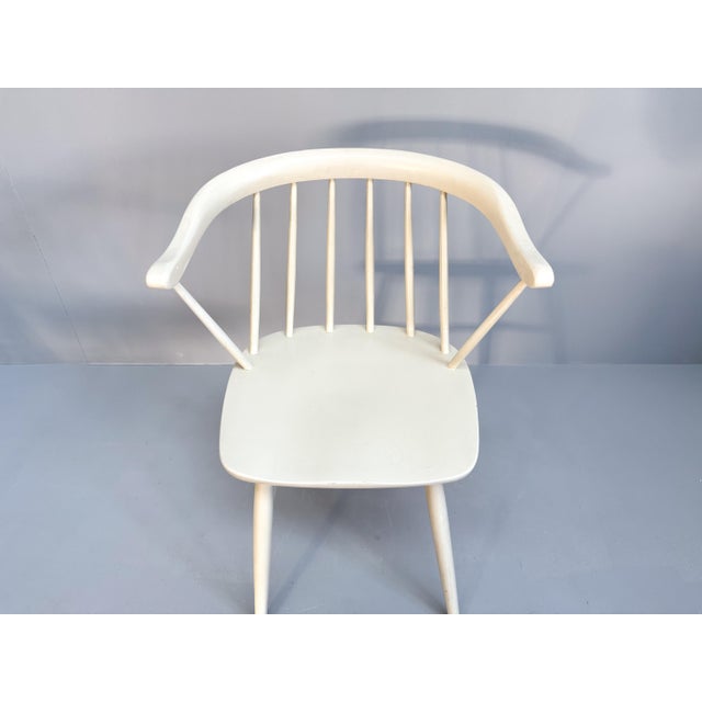 White Vintage White Lacquered Spindle Chairs from Nesto, 1960s, Set of 4 For Sale - Image 8 of 12