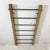 Antique towel rack Solid oak, treated against woodworm and stained Graphite-colored waxed steel Height: 127 cm Width: 64...