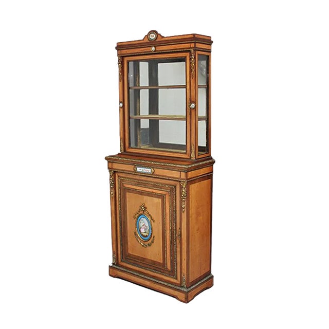 Antique Satinwood Cabinet, 1870s For Sale