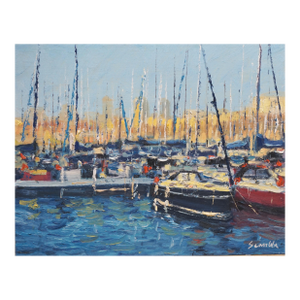 Original Oil Painting of Sailboat