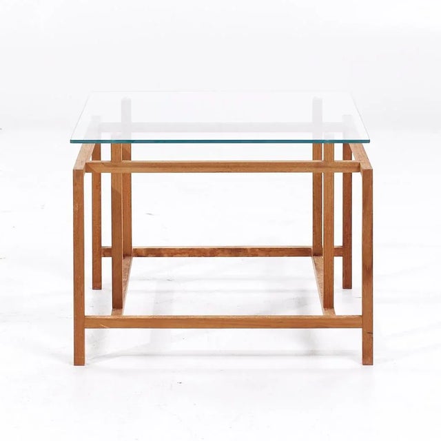 Wood Henning Norgaard for Komfort Mobler Mid Century Teak and Glass Side Tables - Pair For Sale - Image 7 of 10