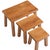 Brutalist Set of French Brutalist Solid Oak Nesting Tables, C. 1960 For Sale - Image 3 of 4