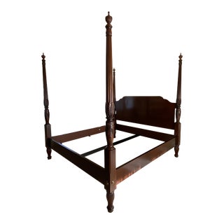 Baker Furniture Historic Charleston No. 1924-06 King Mahogany Poster Bed For Sale