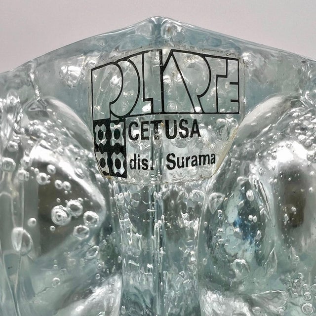 Poliarte Vintage Poliarte Wall Lamp Cetusa in Handcrafted Glass Cubes, 1970s For Sale - Image 4 of 11