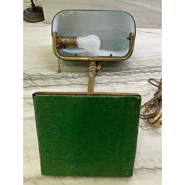Antique Original Emeralite Green Banker/Piano/Library/Desk Lamp #8734 For Sale - Image 11 of 12
