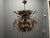 Metal Italian Tole and Murano Glass Chandelier, 1960s For Sale - Image 7 of 15