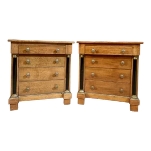 Early 20th Century Diminutive Biedermeier Four Drawer Chests—A Pair