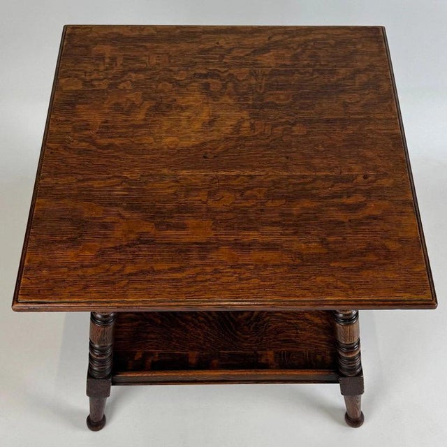 Antique English Oak Side Table, 1900s For Sale - Image 10 of 11