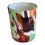 Stories of Italy Murano Nougat Green, Red and Orange Glass Vase For Sale
