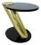 C.1980's Leon Rosen for Pace International Collection Black High Gloss Lacquer & Brass Side/Drinks Table For Sale
