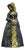 Antique Victorian Cast Iron Figural Colonial Woman Blue Dress Painted Door Stop For Sale