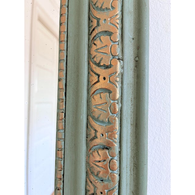 Late 19th Century Large Antique French Louis Philippe Mirror – Green and Gold, Late 19th Century For Sale - Image 5 of 10