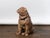 Brown Vintage English Midcentury Sitting Bulldog Pottery Statue with Black Collar For Sale - Image 8 of 10