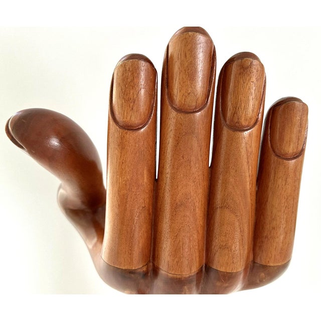 Brown Rare Iconic Surrealism Hand and Foot Sculpture by Pedro Friedeberg For Sale - Image 8 of 18