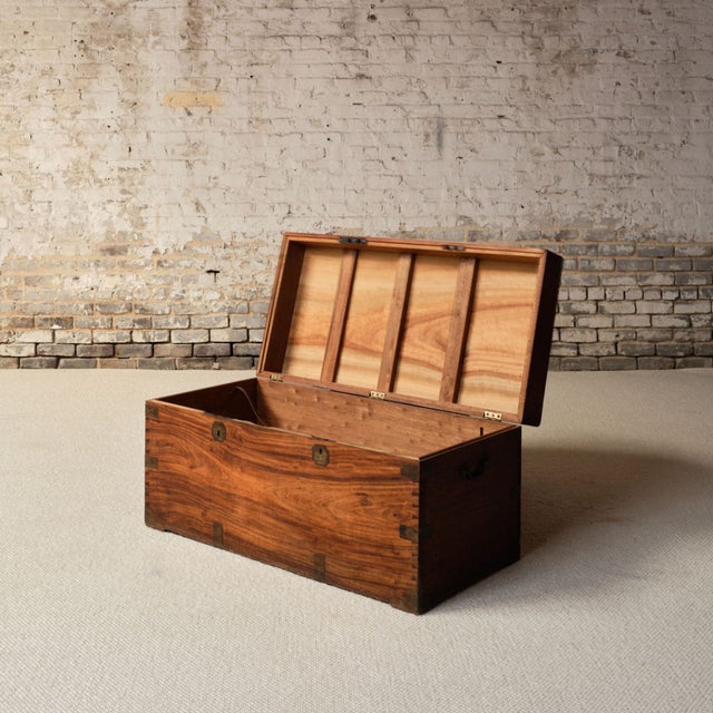 Mid 19th Century 19th Century French Camphor Wooden Marine Chest For Sale - Image 5 of 9