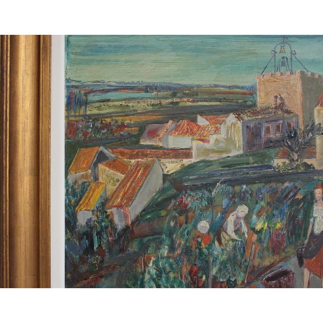 Paul Braig, Le Petit Village, 1950s, Oil on Canvas For Sale - Image 6 of 18