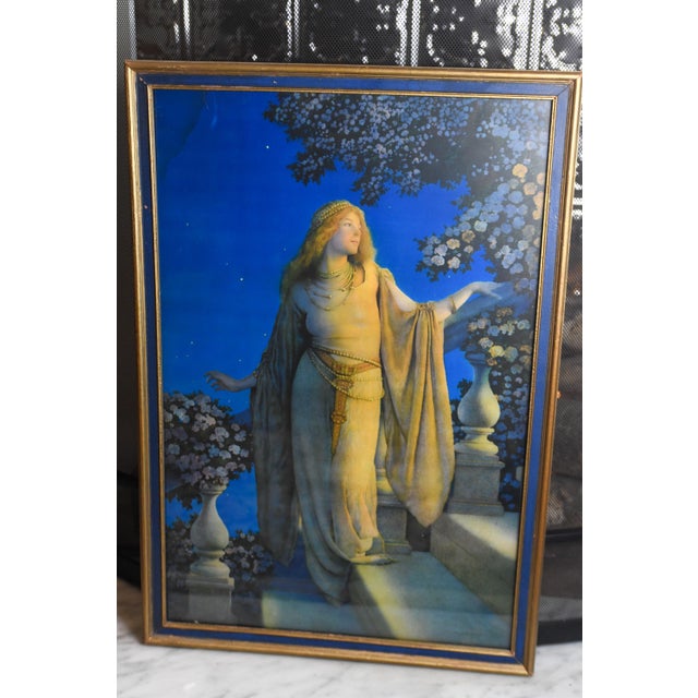 Printmaking Materials Maxfield Parrish Enchantment Original Lithograph C.1920s Framed Print 16x24 For Sale - Image 7 of 7