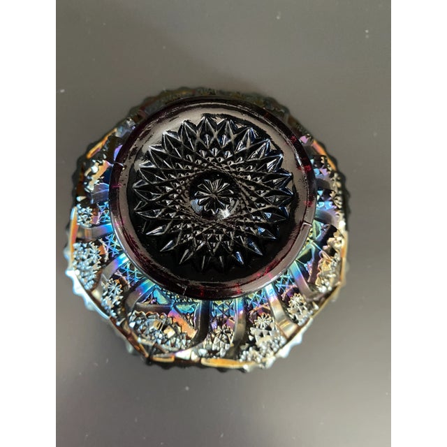 Vintage Carnival Glass Bowl For Sale - Image 4 of 7