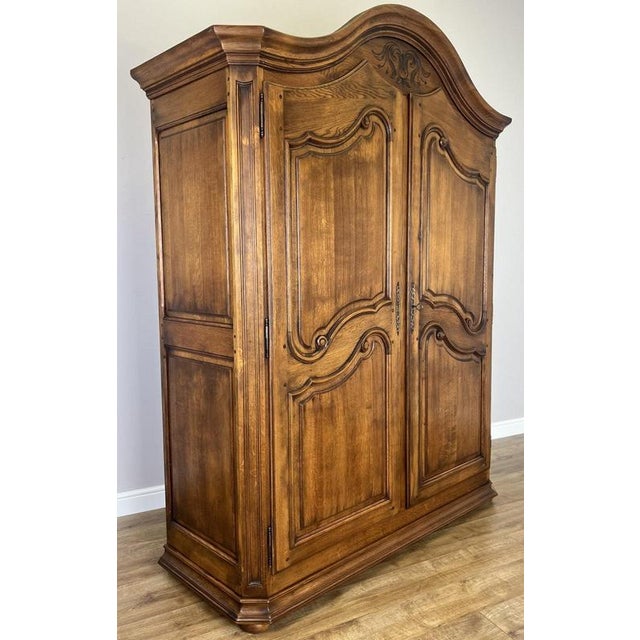 Vintage French Oak 2-Door Wardrobe For Sale - Image 3 of 14