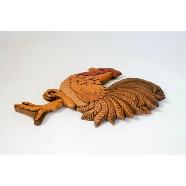Farmhouse Hand Carved Vintage Rooster Wall Hanging For Sale - Image 3 of 5