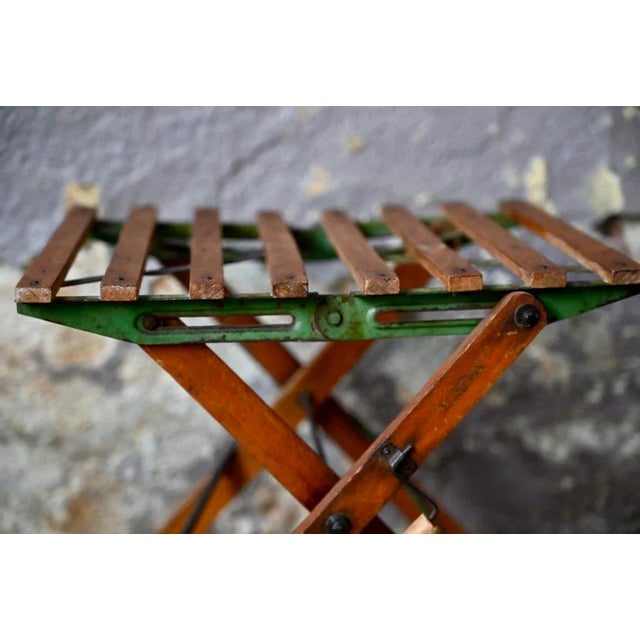 M*G様 EUREKA Vintage stool Mid-Century Folding Stool in Wood Slat and Metal from Eureka