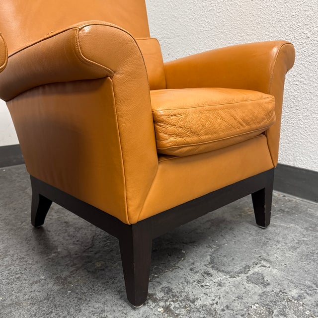 Animal Skin Ted Boerner Intermezzo Leather Lounge Armchairs, Pair For Sale - Image 7 of 12