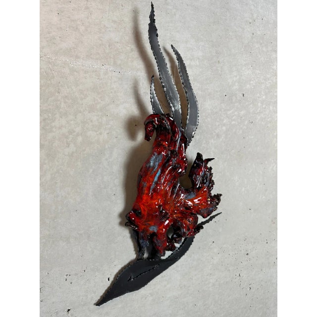 Vintage Ceramic Wall Decoration For Sale - Image 6 of 10