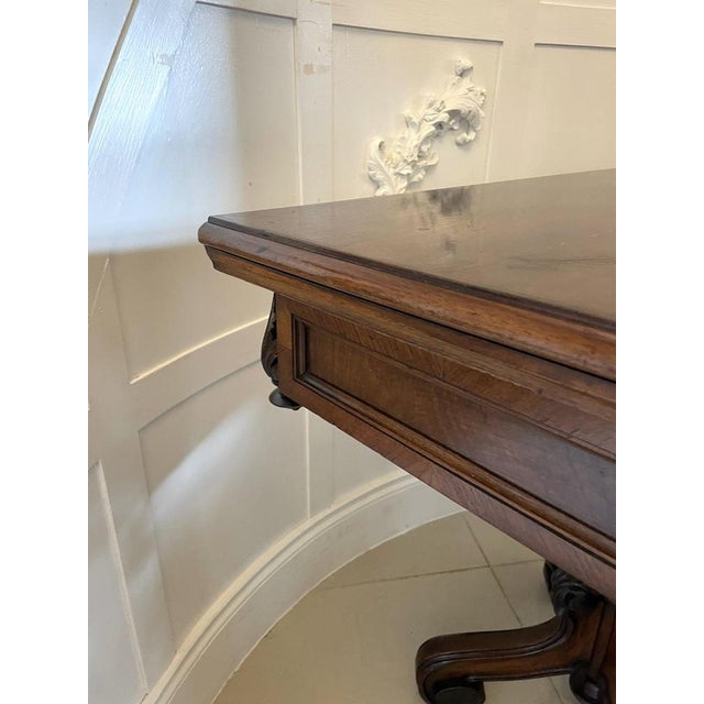 Victorian Walnut Card Table, 1860s For Sale - Image 12 of 18