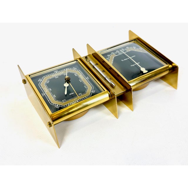 Art Deco Brass Weather Station from Fischer, 1940s For Sale - Image 3 of 11