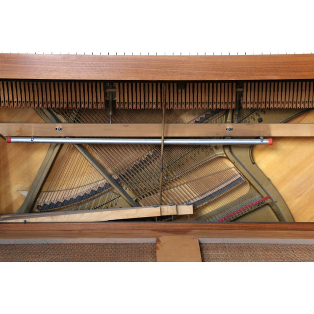 Mid-Century Modern Baldwin Acrosonic Walnut Upright Piano With Cane Panels, Circa 1960s For Sale - Image 11 of 18
