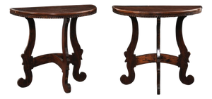 Early 19th Century Pair of Petite Italian 19th C. Demi-Lunes