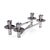 Contemporary Méduse Expandable 4-Piece Taper Candle Holder Set, Nickel For Sale - Image 3 of 6
