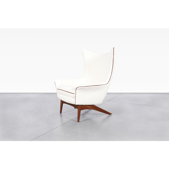 1960s Mid-Century Reclining Lounge Chair and Ottoman by h.w. Klein for Bramin For Sale In Los Angeles - Image 6 of 12