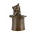 Antique Bronze Table Bell Depicting Cat in a Top Hat, 1880 For Sale - Image 11 of 11