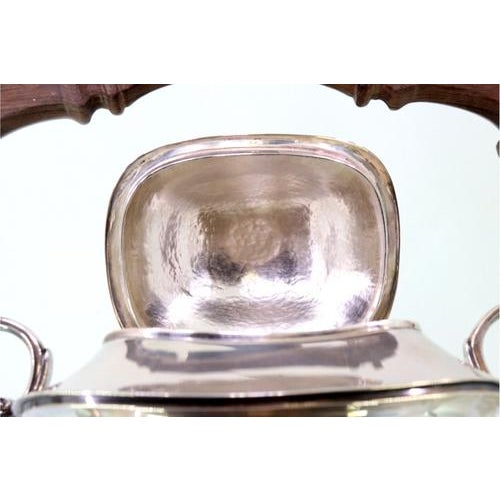 Silver Plain Silver Kettle with Chestnut Wood For Sale - Image 8 of 10