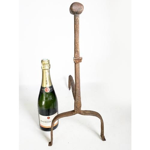Industrial Cast Iron Andirons, France, 1960, Set of 2 For Sale - Image 3 of 18