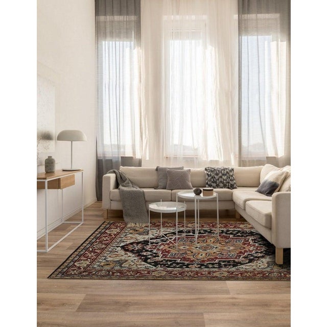 2020s 9x12 Blue Hand-Knotted Wool Octagonal Medallion Geometric Modern Carpet Rug For Sale - Image 5 of 7