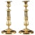 Ormolu Candlesticks with Palmettes and Flowers, Set of 2 For Sale