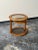Postmodern Oak and Smoked Glass Swivel Side Table For Sale - Image 9 of 18